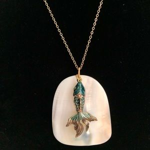 Vintage Asian Fish and Abalone Necklace